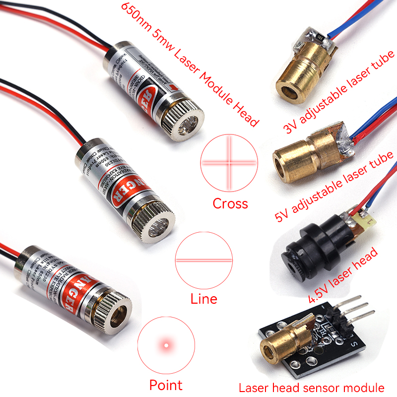 Industrial Laser Head - 10Pcs/1PC Modul Laser 650nm 5mW Kelas