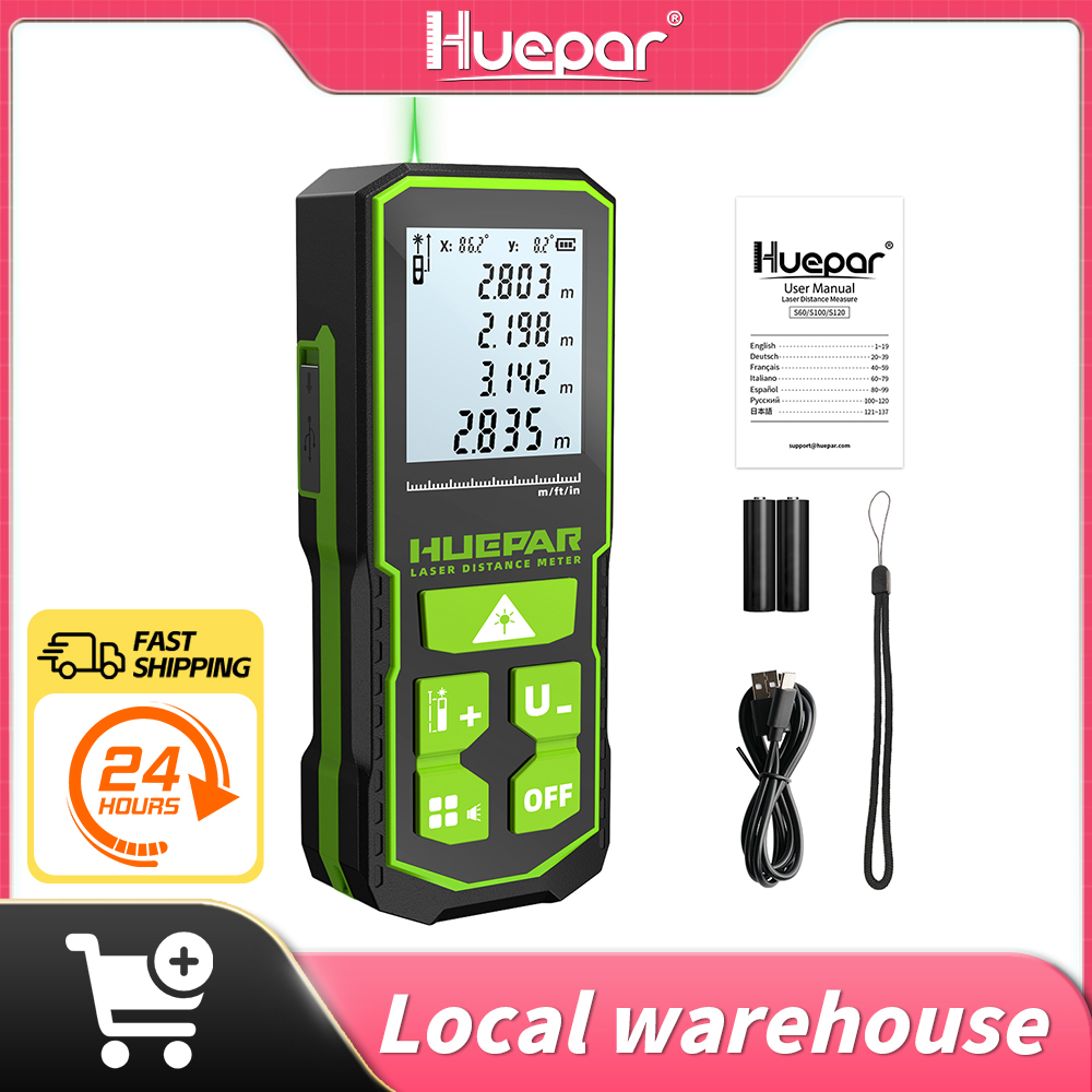 Huepar pengukur jarak Laser Di - Industrial Laser Tape Measure ulasan dan harga