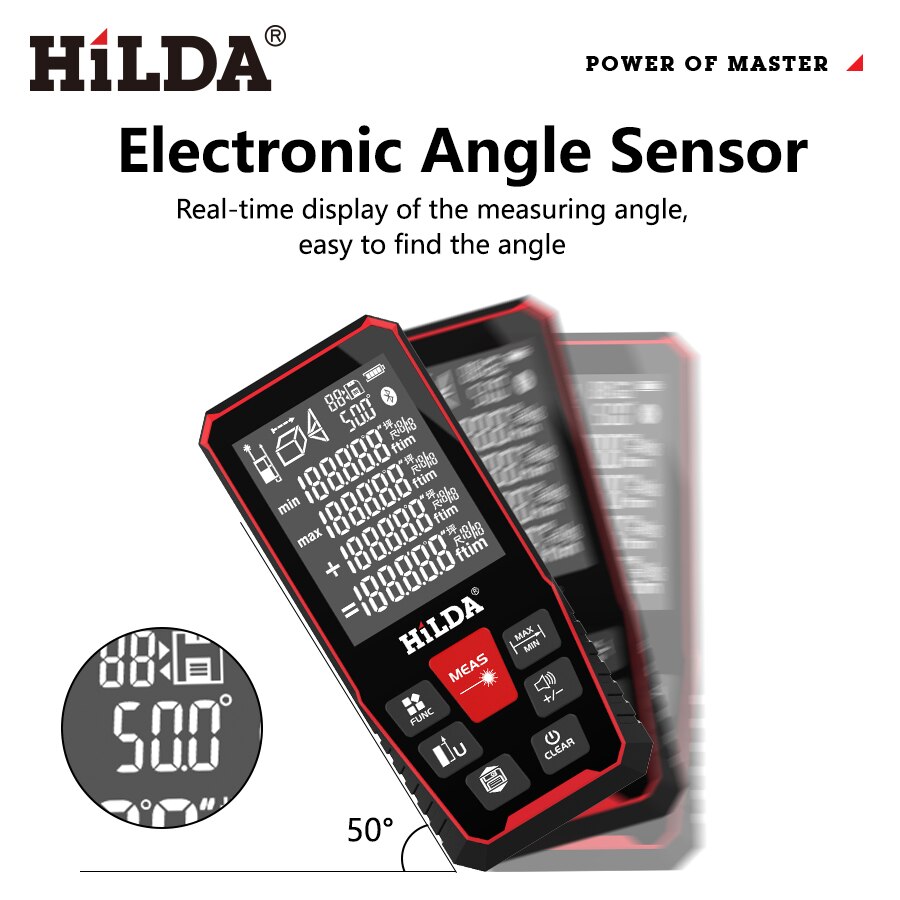 HILDA pengukur jarak Laser 50M - Industrial Laser Tape Measure ulasan dan harga