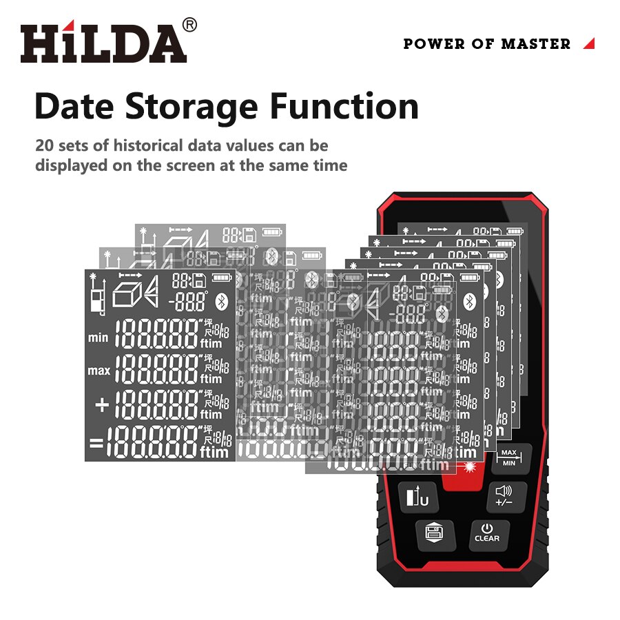 HILDA pengukur jarak Laser 50M - Industrial Laser Tape Measure ulasan dan harga