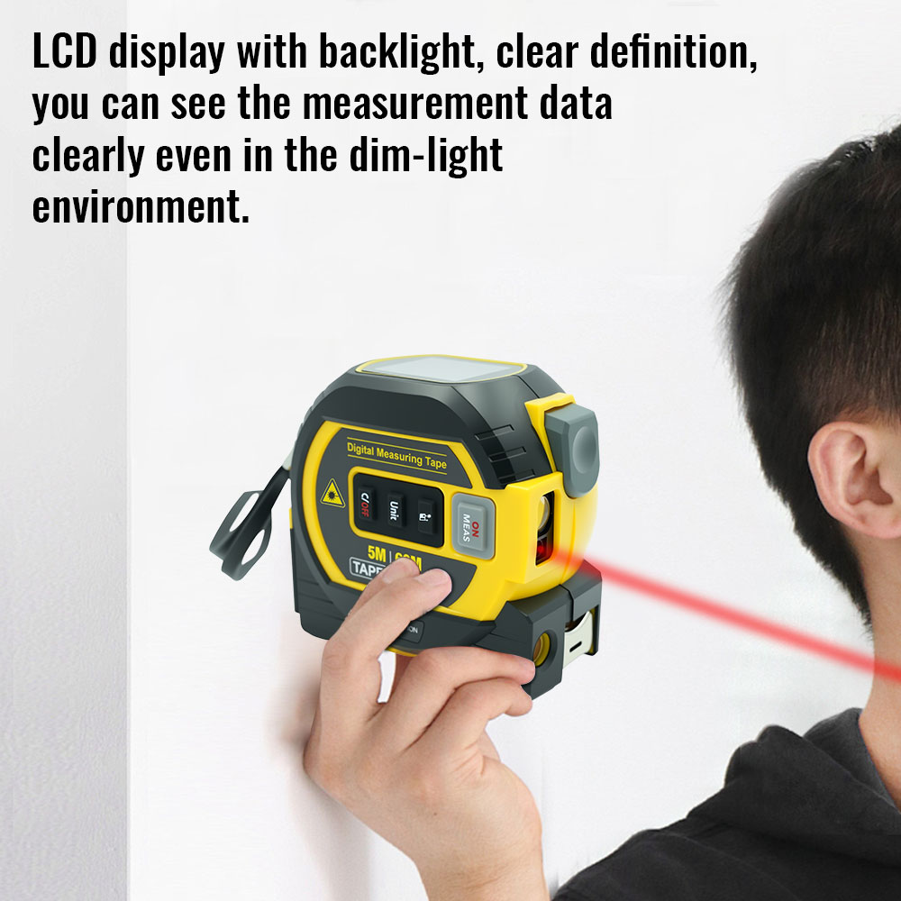 2026 Meteran Laser Baru 3 in 1 - Industrial Laser Tape Measure ulasan dan harga
