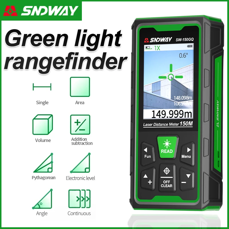 Pengukur Jarak Laser Hijau Dig - Industrial Laser Tape Measure ulasan dan harga